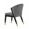 Ola Modern Wood Chenille Dining Chair in Gray - Set of 2 | Chaise de salle a manger Ola en bois moderne avec revetement en chenille grise - Lot de 2