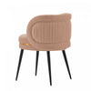 Kaya Modern Wood Velvet Dining Chair in Nude - Set of 2 | Chaise de salle a manger Kaya en bois moderne et velours coloris nude - Lot de 2