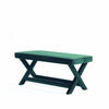 Abigail Mid-Century Modern Upholstered Velvet Accent Bench in Forest Green | Banc d’appoint Abigail style milieu du siecle moderne en velours vert foret