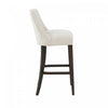 Beever Modern Chenille Wood Upholstered Barstool in Cream - Set of 2 Bar Stool | Tabouret de bar moderne Beever en bois et tissu chenille creme - Lot de 2