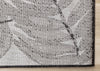 Jackson Grey White Botanical Leaves Rug, 5'3" x 7'7" Outdoor Area Rug | Tapis Jackson a feuilles botaniques gris et blanc, 5'3" x 7'7"