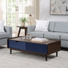 Duane Mid-Century Modern 4-Piece Living Room Set in Navy Blue | Ensemble de salon Duane style milieu du siecle, 4 pieces, bleu marine