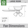 Builder Low Profile Ceiling Fan with Light Fixture - White | Ventilateur de plafond à profil bas du constructeur avec luminaire - Blanc