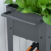 Outsunny 41" X 15" X 32" Elevated Planter Box With Legs Raised Garden Bed Elevated With 2 Wheels, Bo|Outsunny Lit De Jardin Sureleve Outsunny 41" X 15" X 32" Sureleve Avec 2 Roues, Etagere Inferieure P