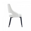 Tremont Modern Vegan Leather Metal Dining Chair in White - Set of 2 | Chaise de salle a manger moderne Tremont en cuir vegetalien blanc avec structure en metal - Lot de 2