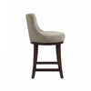 Lucia Modern Wood Chenille Counter Stool in Taupe Bar Stool | Tabouret de comptoir moderne en bois Lucia avec assise en chenille taupe