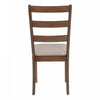 Dining Chair Set of 2 Kitchen Dining Room Brown Fabric Walnut Wood Legs Transitional|Ensemble de 2 chaises de salle à manger de style transitionnel avec tissu brun et pattes en bois noyer pour la cuisine et la salle à manger
