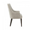 Beever Modern Wood Chenille Armchair in Taupe | Fauteuil moderne en bois Beever avec accoudoirs en chenille, coloris taupe