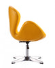 Raspberry Modern Upholstered Swivel Lounge Chair in Yellow - Set of 2 Accent Chair | Fauteuil lounge pivotant moderne Raspberry en tissu jaune - Lot de 2
