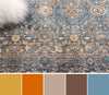 Gianna Traditional 5'0" x 5'0" Area Rug in Blue Indoor Area Rug | Tapis Traditionnel Gianna 5'0" x 5'0" en Bleu