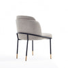 Flor Modern Metal Twill Weave Dining Chair in Wheat - Set of 2 | Chaise de salle a manger Flor en metal moderne a tissage serge, couleur ble - Lot de 2