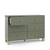 Storkcraft California 6 Drawer Dresser - Olive/Driftwood