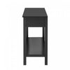 Oliver 60'' Fir Veneer Entryway Table with Honeycomb Design and Drawers, Black Sofa Table  | Table d'entree Oliver 60'' en placage de sapin avec design en nid d'abeille et tiroirs, noire