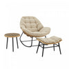 Benson Modern 3-Piece Lounge Chair Set in Cream - Set of 6 | Ensemble moderne Benson de 3 fauteuils lounge en creme - Lot de 6