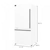Forno Milano Espresso 31 Inch Bottom Freezer, White, 17.2 cu.ft. - FFFFD1786-31WHT | Refrigerateur Milano Espresso de 31 po avec congelateur inferieur, blanc, 17,2 pi³ – FFFFD1786-31WHT