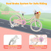 Costway 18" Kid's Bike With Training Wheels Adjustable Handlebar Seat Handbrake Pink