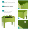 Costway 24" X11" Outdoor Elevated Garden Plant Stand Raised Tall Flower Bed Box