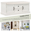 Boyce Solid Wood Storage Bench With 4-door Shoe Cabinet With Cushion - White | Banc De Rangement Boyce En Bois Massif Avec Meuble A Chaussures 4 Portes Et Coussin, Blanc