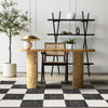 Covington Black White Checkered Pattern Rug, 5'3" x 7'7" Indoor Area Rug | Tapis Covington a Carreaux Noir et Blanc, 5'3" x 7'7"