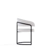 Augusta Modern Metal Vegan Leather Dining Chair in White - Set of 6 | Chaise de salle a manger Augusta moderne en metal et cuir vegetalien blanc - Lot de 6