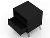 Rockefeller Mid-Century Modern 20" Nightstand in Black (1-Drawer) - Set of 2 | Table de nuit Rockefeller Mid-Century Modern 20" en noir (1 tiroir) - Lot de 2