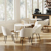 HOMCOM Dining Chairs Set of 2, Upholstered Kitchen Chairs with Backrest