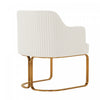 Raya Modern Wood Vegan Leather Dining Chair in Ivory - Set of 2 | Chaise de salle a manger moderne Raya en bois et cuir vegetalien ivoire - Lot de 2
