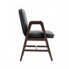 Stella Modern Wood Velvet Armchair in Graphite | Fauteuil moderne en bois et velours Stella, coloris graphite