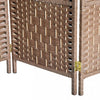 Homcom Double Hinged Woven Wicker Room Divider And Privacy Screens|Homcom Separateur De Piece En Osier Tisse A 3 Panneaux 6ft
