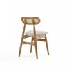 Colbert Industry Chic Cane Back Wood Upholstered Dining Chair in Natural - Set of 4 | Chaise de salle a manger Colbert Industry Chic avec dossier en cannage et assise rembourree en bois naturel - Lot de 4