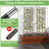 Costway 2 Pcs Garden Trellis For Climbing Plants Rustproof Metal Plant Support Frame