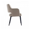 Tremont Modern Metal Vegan Leather Armchair in Taupe | Fauteuil moderne Tremont en metal et cuir vegetalien taupe