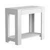 24” Classic Narrow Accent Table With Hidden Storage & Lower Shelf - White | Table d’appoint étroite classique de 24 po avec rangement dissimulé et tablette inférieure - blanche