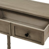 Phyllis Solid Wood Console Table With Drawers And Bottom Shelf - Grey | Table Console Phyllis En Bois Massif Avec Tiroirs Et Etagere Inferieure - Gris