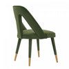 Neda Modern Upholstered Velvet Dining Chair in Olive Green - Set of 2 | Chaise de salle a manger moderne Neda en velours vert olive - Lot de 2