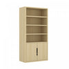 Rivington Modern 40" Bookcase Cabinet in Natural Oak - Set of 2 | Armoire bibliotheque moderne Rivington 102 cm en chene naturel - Lot de 2