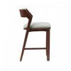 Patricia Modern Wood Upholstered Counter Stool in White Glacier - Set of 2 | Tabouret de comptoir moderne Patricia en bois et tissu, blanc glacier - Lot de 2
