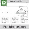 Dempsey Ceiling Fan with Light Fixture - Grey | Ventilateur de plafond Dempsey avec luminaire - Gris