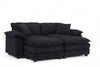 Liam 84.6" Comfortable Cloud Modular Sofa with Corduroy Upholstered,Black  | Liam Canape modulaire confortable Cloud 84,6" avec revetement en velours cotele, Noir