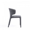 Conrad Mid-Century Modern Upholstered Dining Chair in Gray - Set of 4 | Chaise de salle a manger rembourree Conrad style milieu du siecle en gris - Lot de 4