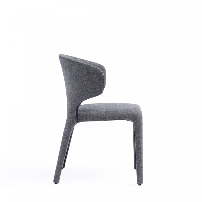 Conrad Mid-Century Modern Upholstered Dining Chair in Gray - Set of 4