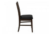 Dining Chair Set of 2 Kitchen Dining Room Brown Leather-Look Brown Solid Wood Transitional|Ensemble de 2 chaises de salle à manger de style transitionnel avec apparence cuir brun et bois massif brun pour la cuisine et la salle à manger
