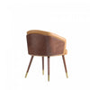 Reeva Modern Wood Vegan Leather Dining Chair in Camel - Set of 2 | Chaise de salle a manger moderne en bois et cuir vegetalien Reeva couleur camel - Lot de 2