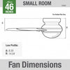 Anslee Low Profile Ceiling Fan with Light Fixture - Bronze | Ventilateur de plafond à profil bas Anslee avec luminaire - Bronze