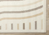 Florence Cream Beige Brown Curved Lines Design Rug, 7'6" x 9'6" Indoor Area Rug | Tapis Florence a motifs de lignes courbes creme, beige et brun, 7'6" x 9'6"