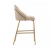 Gracie Modern Metal Upholstered Counter Stool in Tan and Gold - Set of 3 | Tabouret de comptoir moderne en metal Gracie avec revetement en tissu, couleur beige et or - Lot de 3