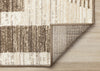 Forte Brown Beige Cream Abstract Geometric Design Area Rug - 7'9" x 10'6"|Carpette Forte brune, beige et crème à motif géométrique abstrait - 7 pi 9 po x 10 pi 6 po