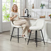 HOMCOM Swivel Bar Stools Set of 2 26" Counter Height Barstools, Cream White