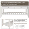 Stephanie Pine Wood Shoe Rack Bench With Cushioned Seat With Storage Drawers - White | Banc A Chaussures Stephanie En Pin Avec Siege Rembourre Et Tiroirs De Rangement, Blanc