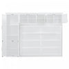 Eileen Space-saving Murphy Wall Bed With Cabinets, Queen Size - White | Lit Mural Escamotable Eileen Avec Rangements, Taille Queen - Blanc